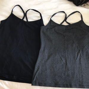 Two yoga smoga workout tanks